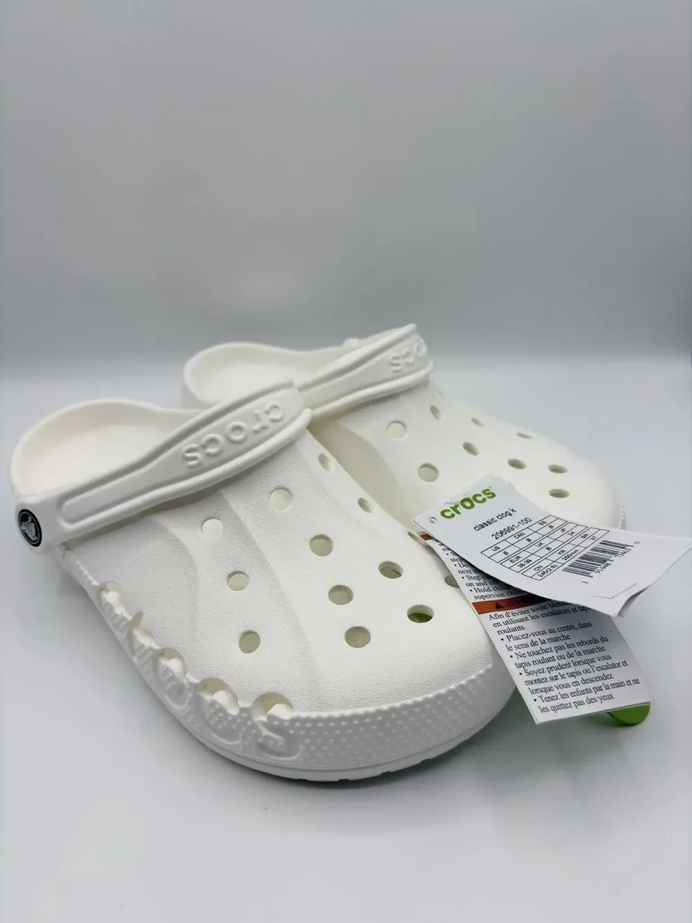 Crocs Classic Kids Clog 206991 Size J6 Youth 6 Slip On White NWT
